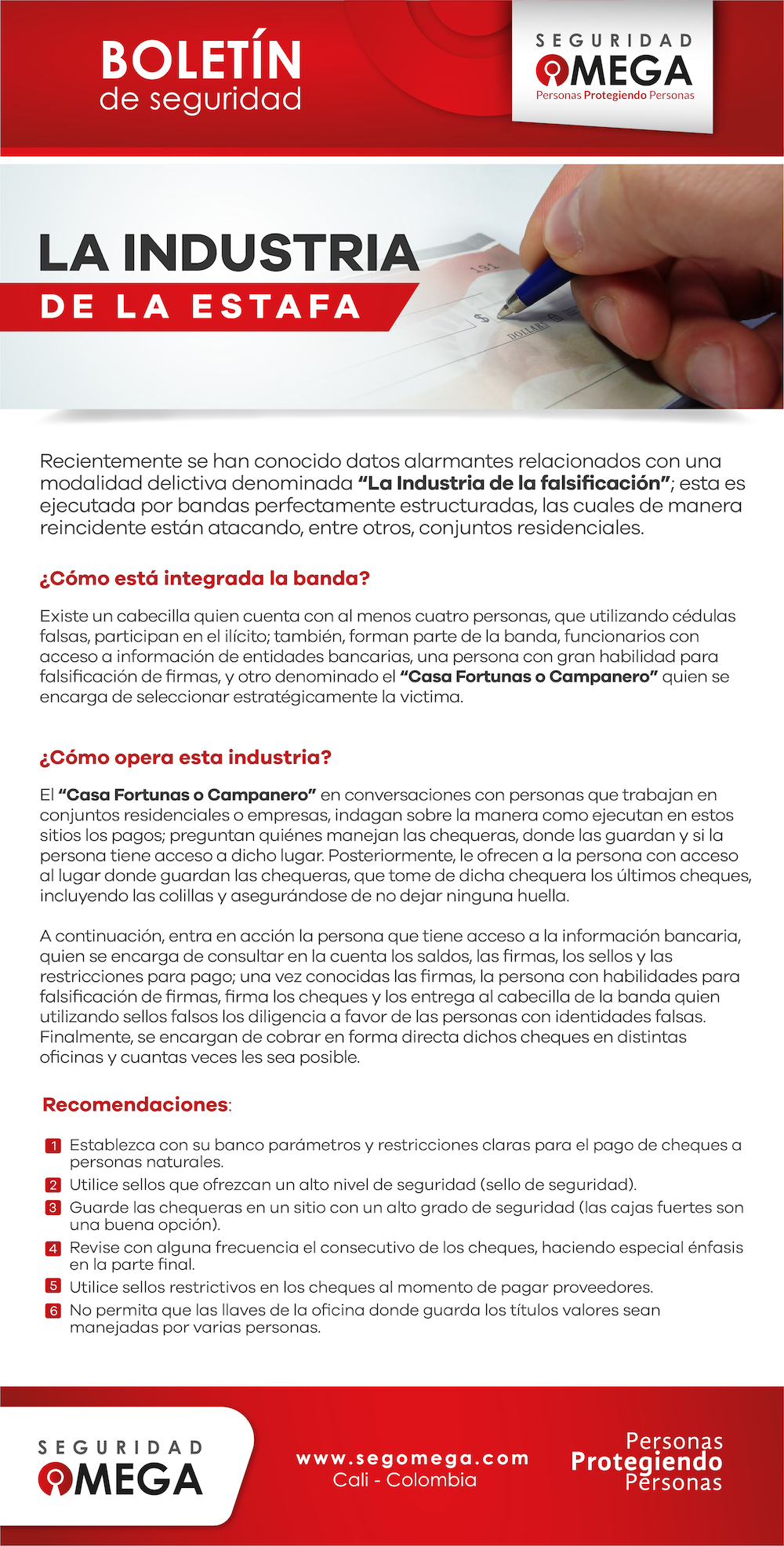 Seguridad Omega - Boletín de Seguridad Octubre 2016