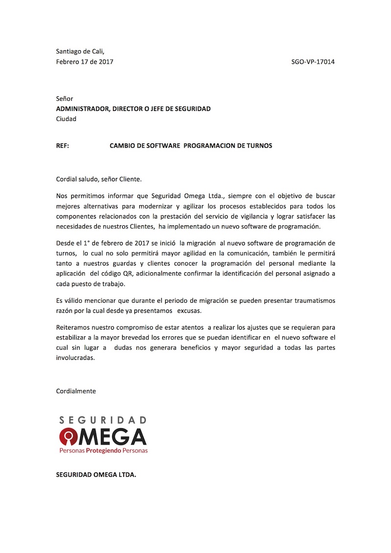 Seguridad Omega - Boletín de Seguridad Octubre 2016
