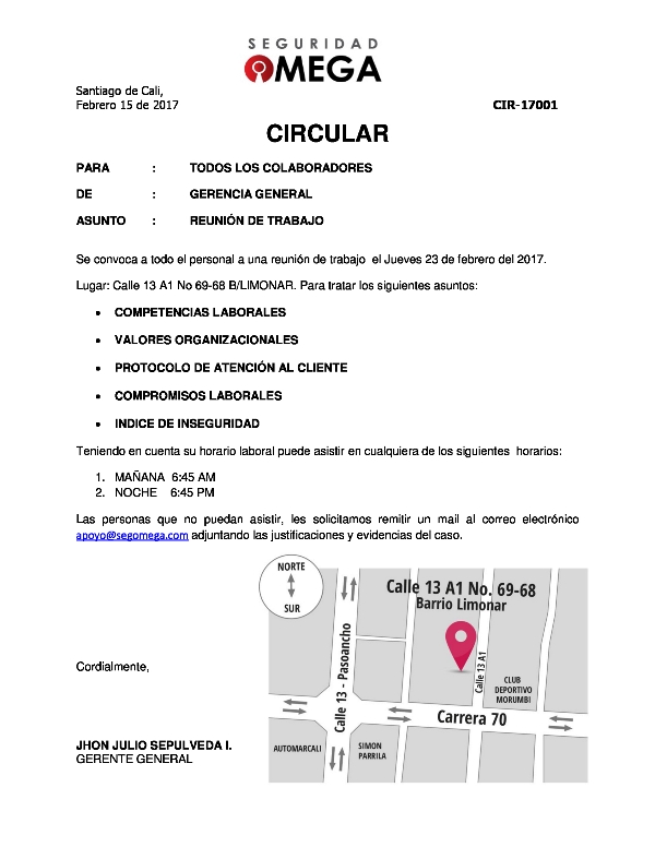 Seguridad Omega - Boletín de Seguridad Octubre 2016