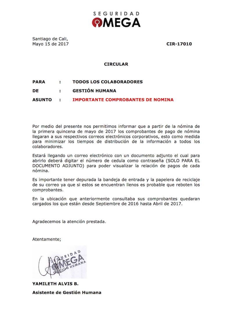 Seguridad Omega - Boletín de Seguridad Octubre 2016