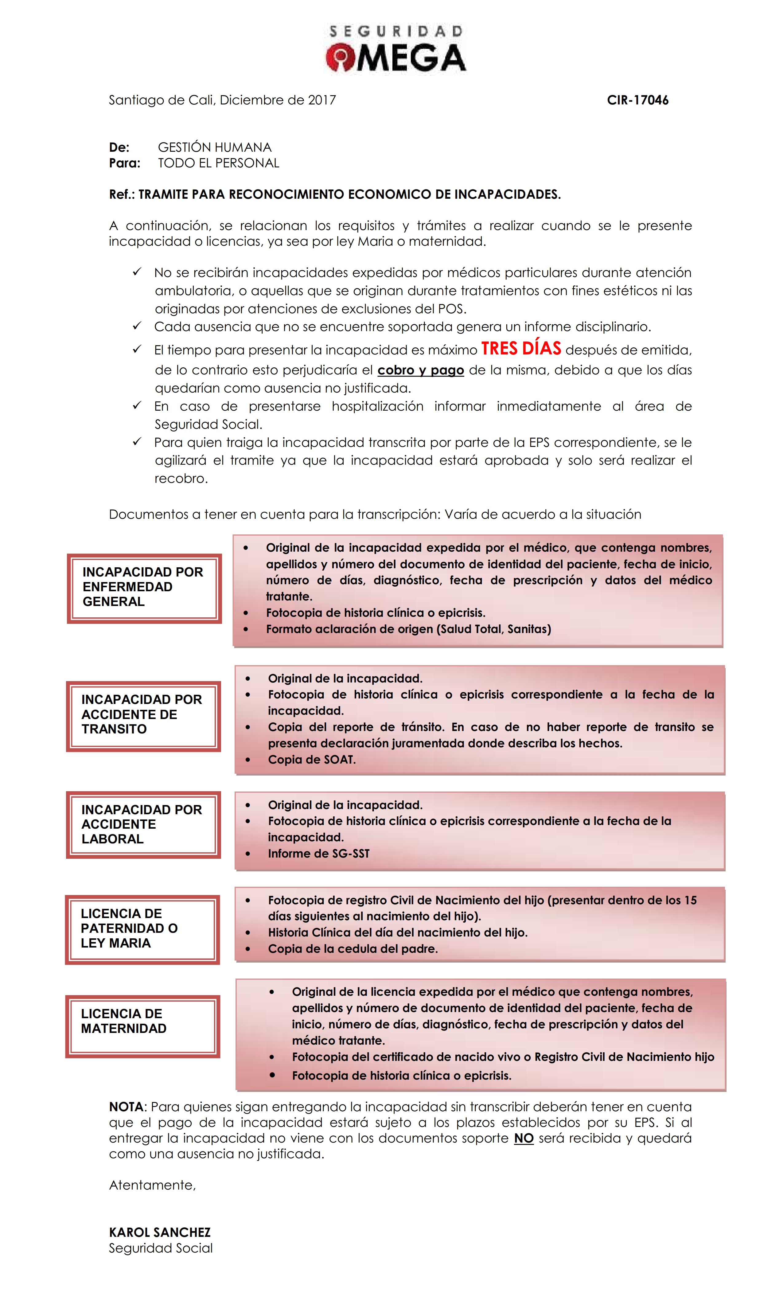 Seguridad Omega - Boletín de Seguridad Octubre 2016