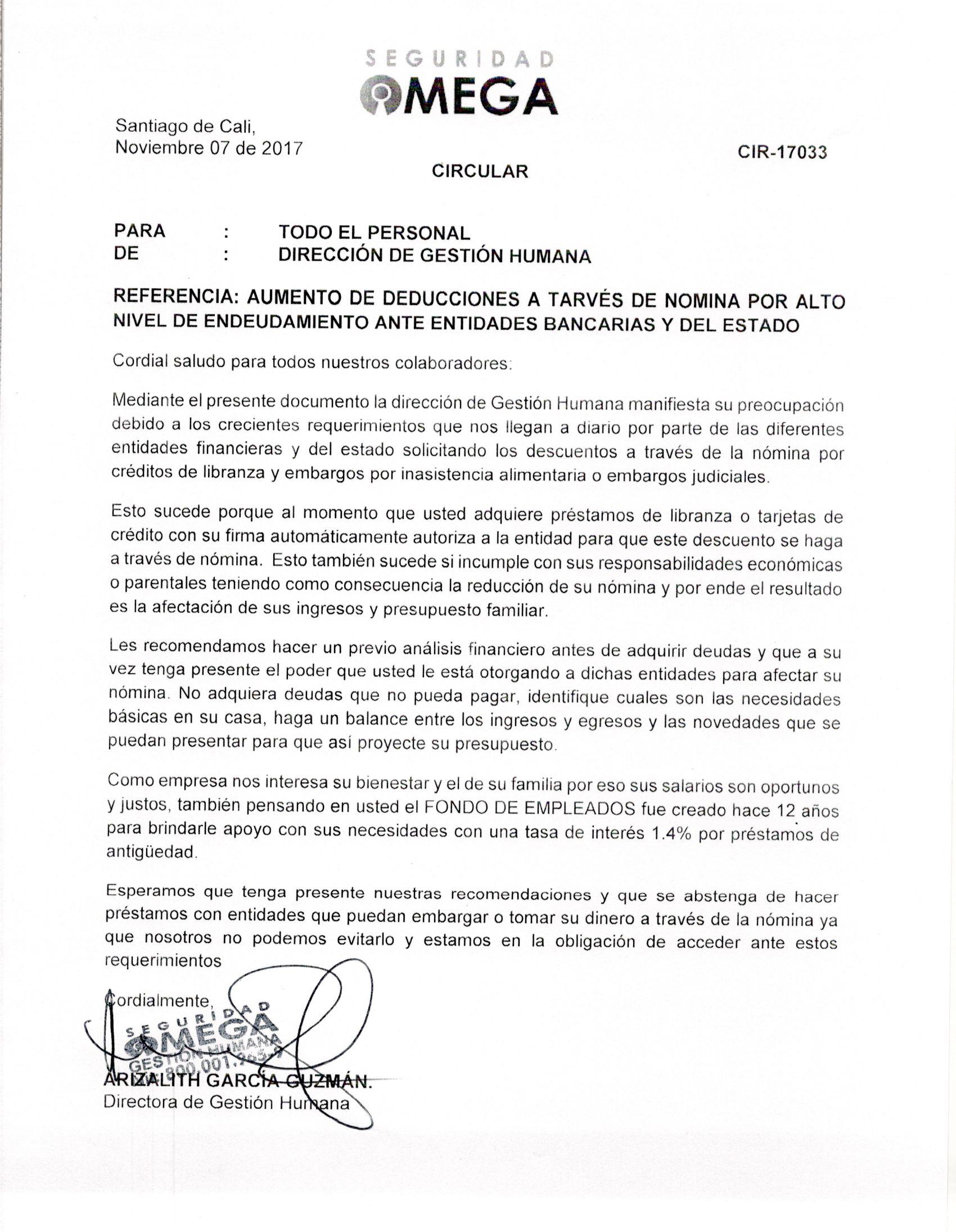 Seguridad Omega - Boletín de Seguridad Octubre 2016