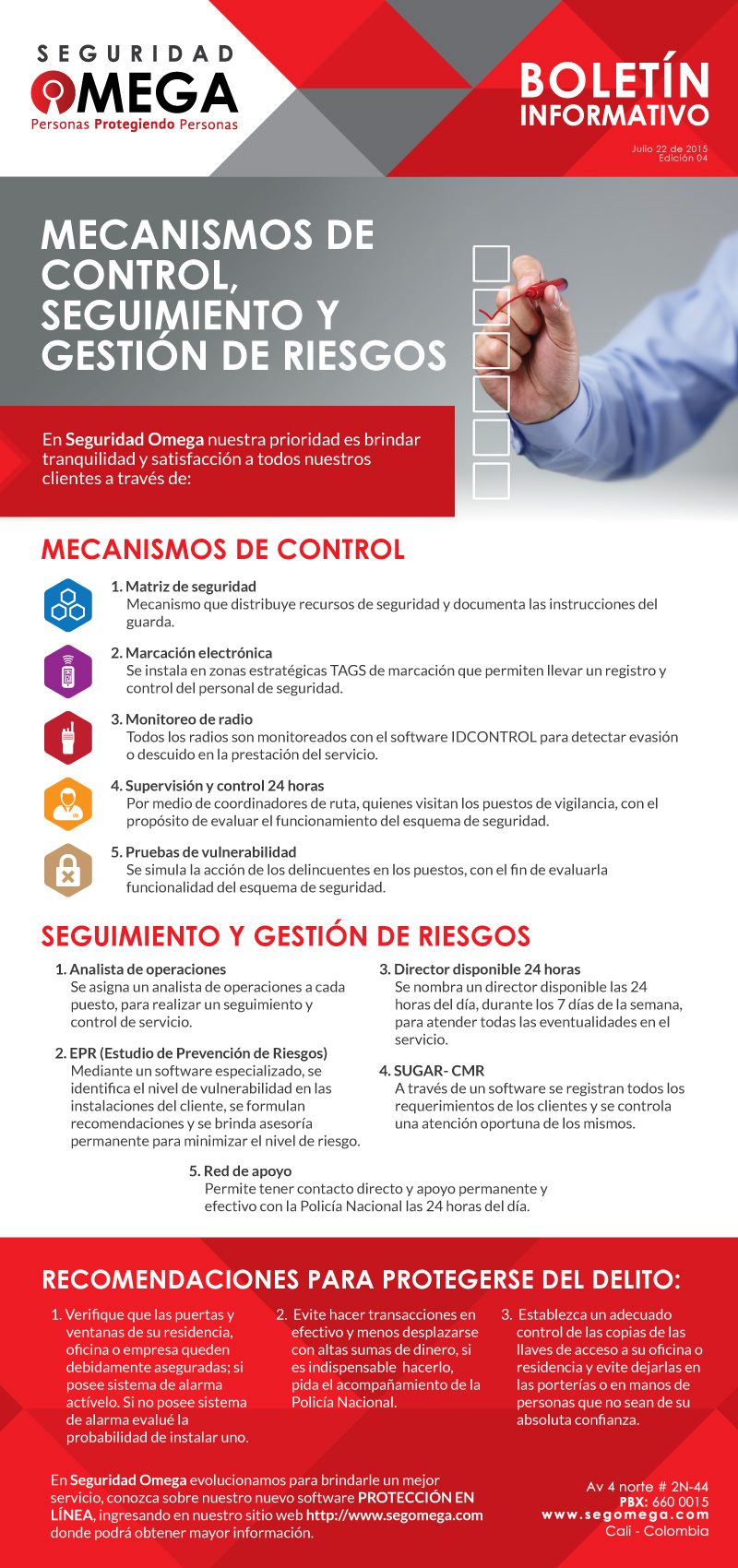 Seguridad Omega - Boletín de Seguridad Julio 2015
