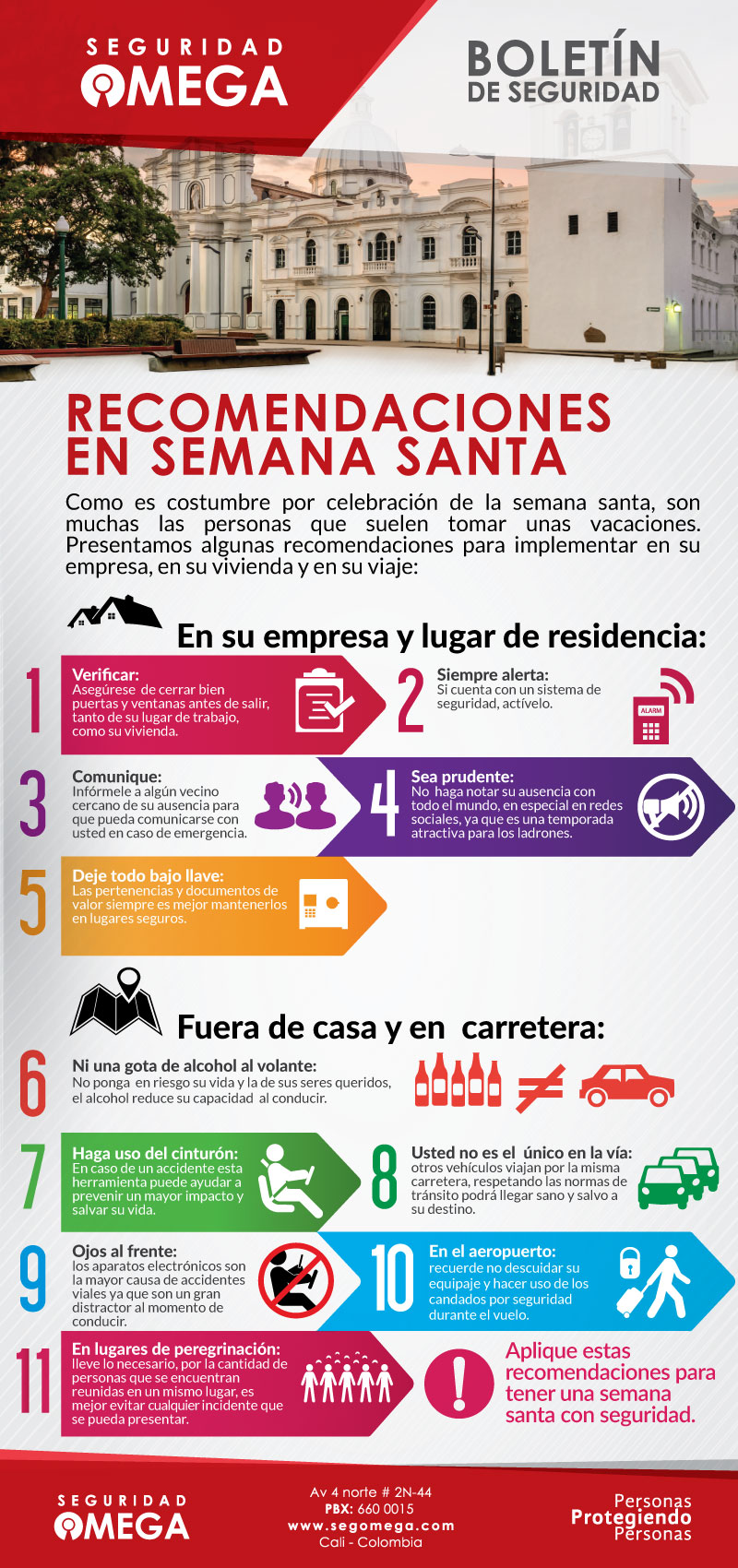 Seguridad Omega - Recomendaciones en Semana Santa