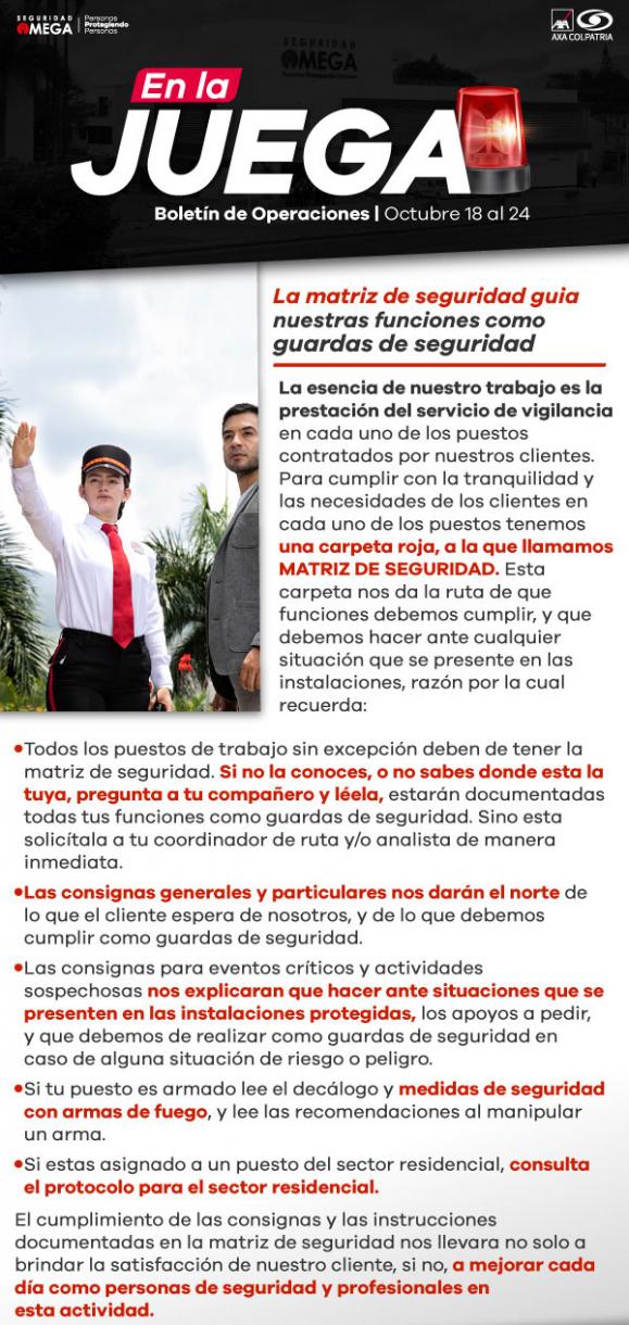 Seguridad Omega - Boletín de Seguridad