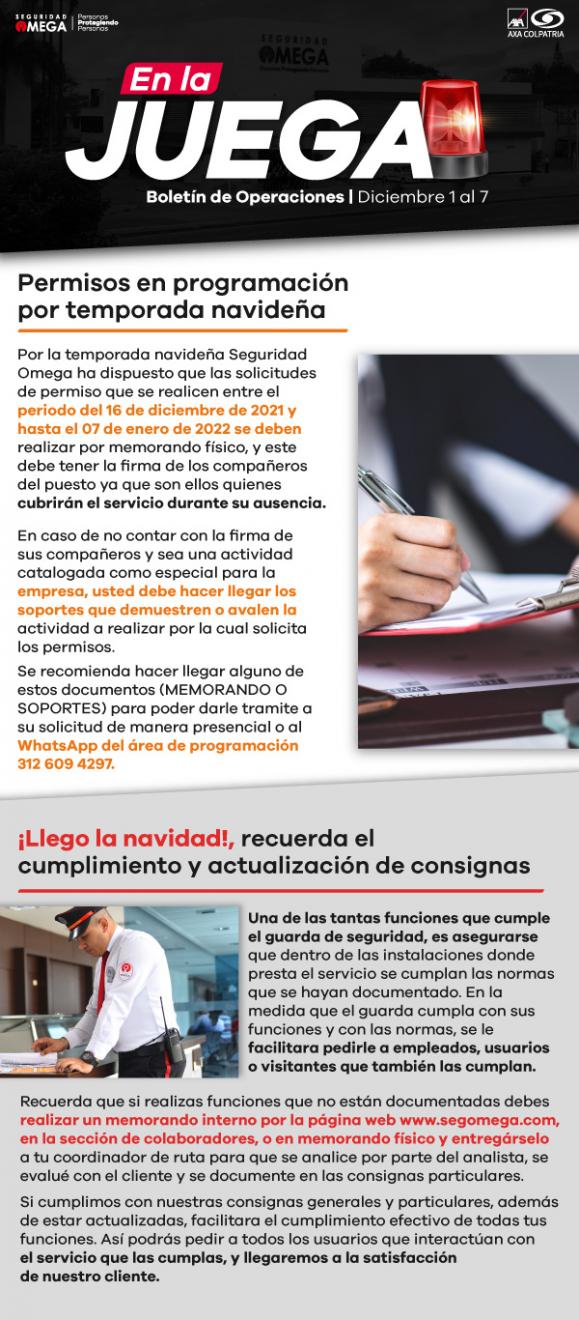 Seguridad Omega - Boletín de Seguridad