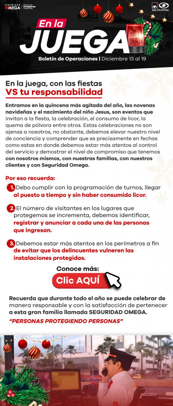 Seguridad Omega - Boletín de Seguridad