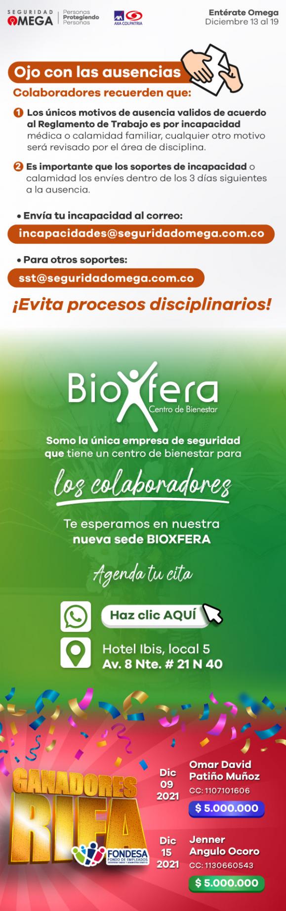 Seguridad Omega - Boletín de Seguridad