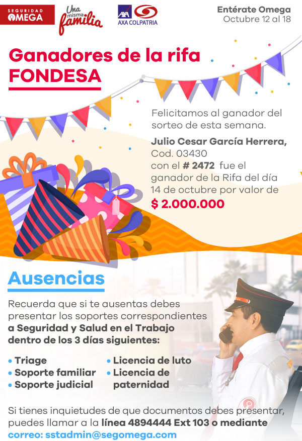 Seguridad Omega - Boletín de Seguridad