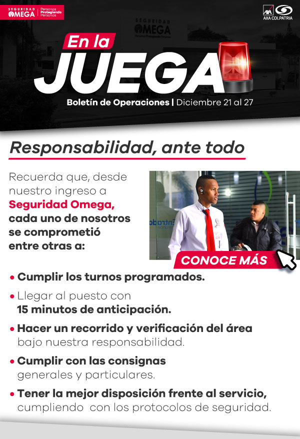 Seguridad Omega - Boletín de Seguridad