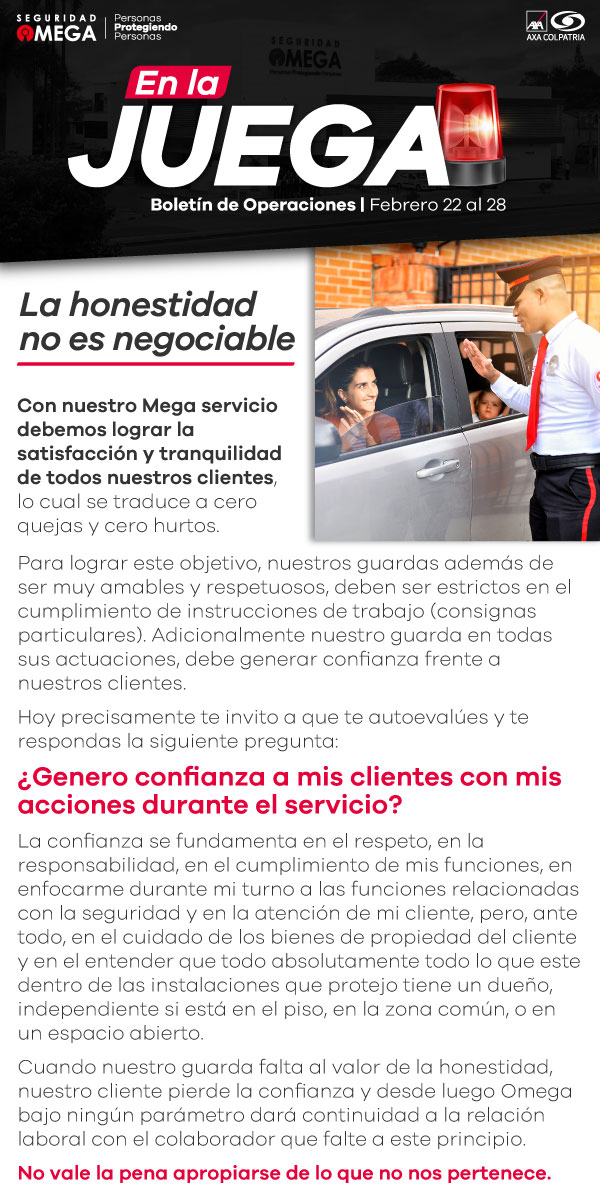 Seguridad Omega - Boletín de Seguridad