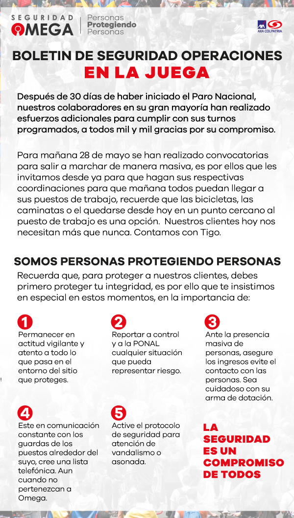 Seguridad Omega - Boletín de Seguridad