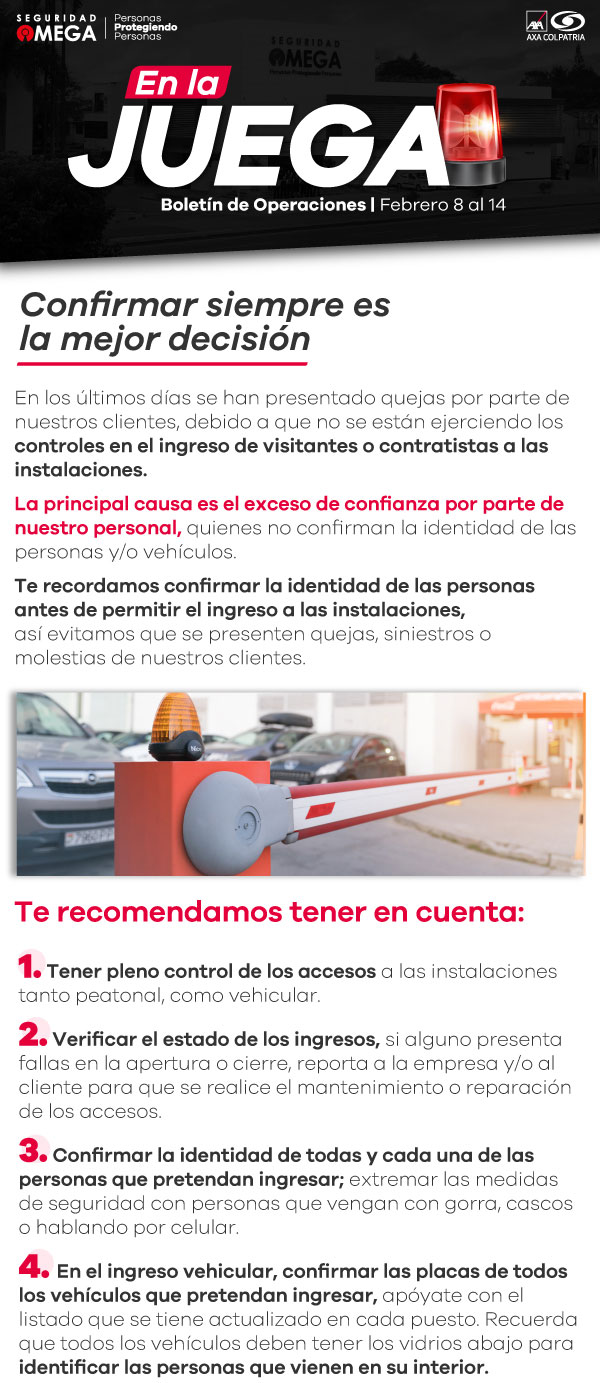 Seguridad Omega - Boletín de Seguridad