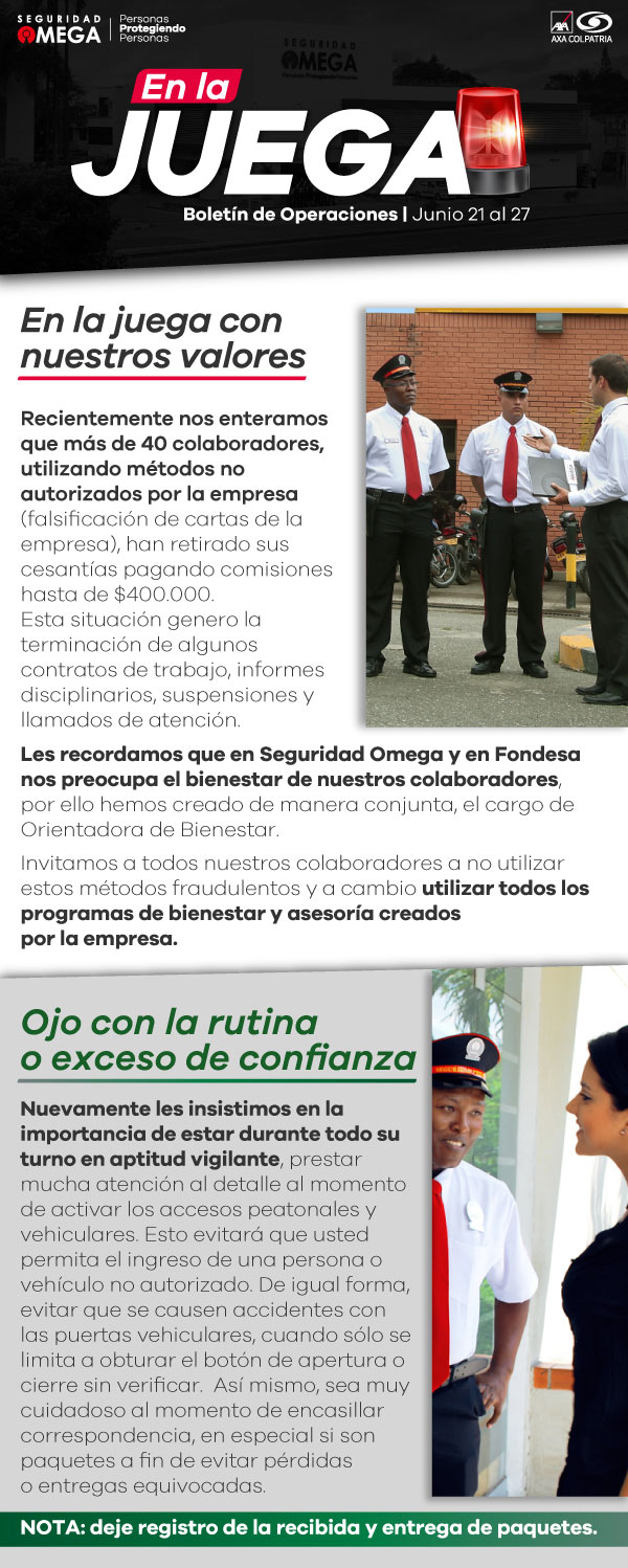 Seguridad Omega - Boletín de Seguridad