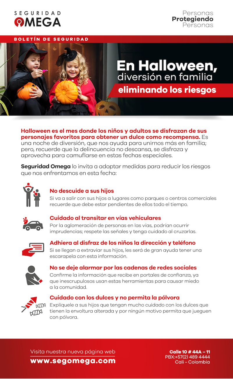 En Halloween, diversión en familia eliminando los riesgos