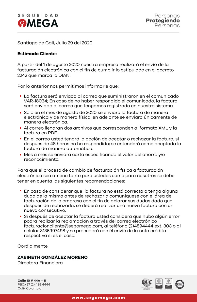 Inicio Facturación Electrónica