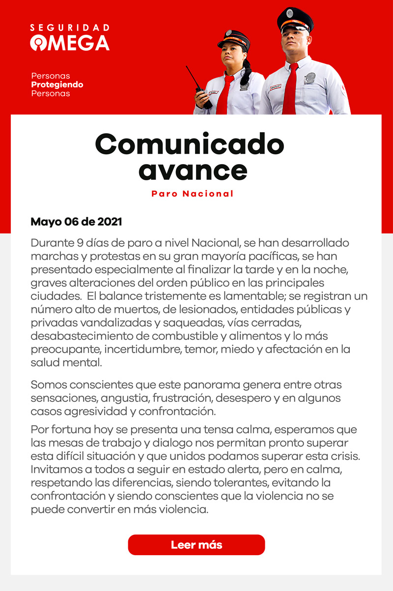 🚨 Comunicado - Avance paro nacional  - 06 de mayo
