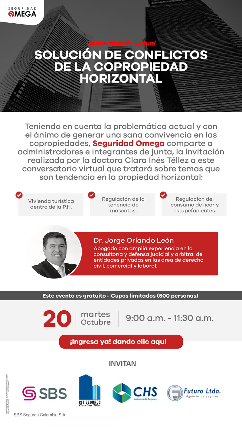 Solución de conflictos de la Copropiedad Horizontal - Conversatorio Virtual