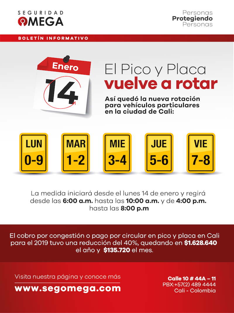 El Pico y Placa vuelve a rotar.