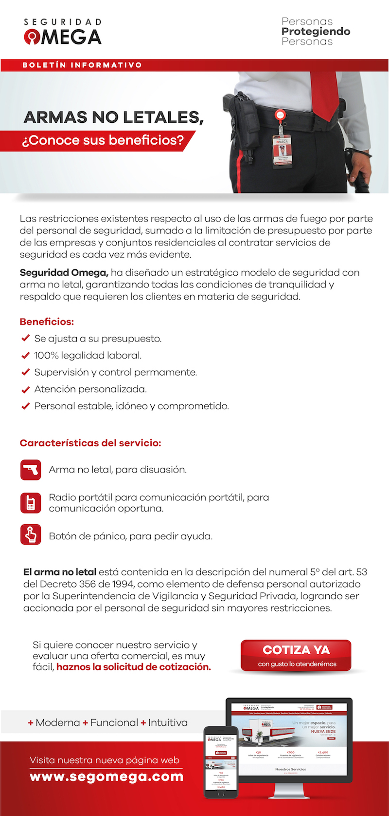 Armas no letales, ¿Conoce sus beneficios?