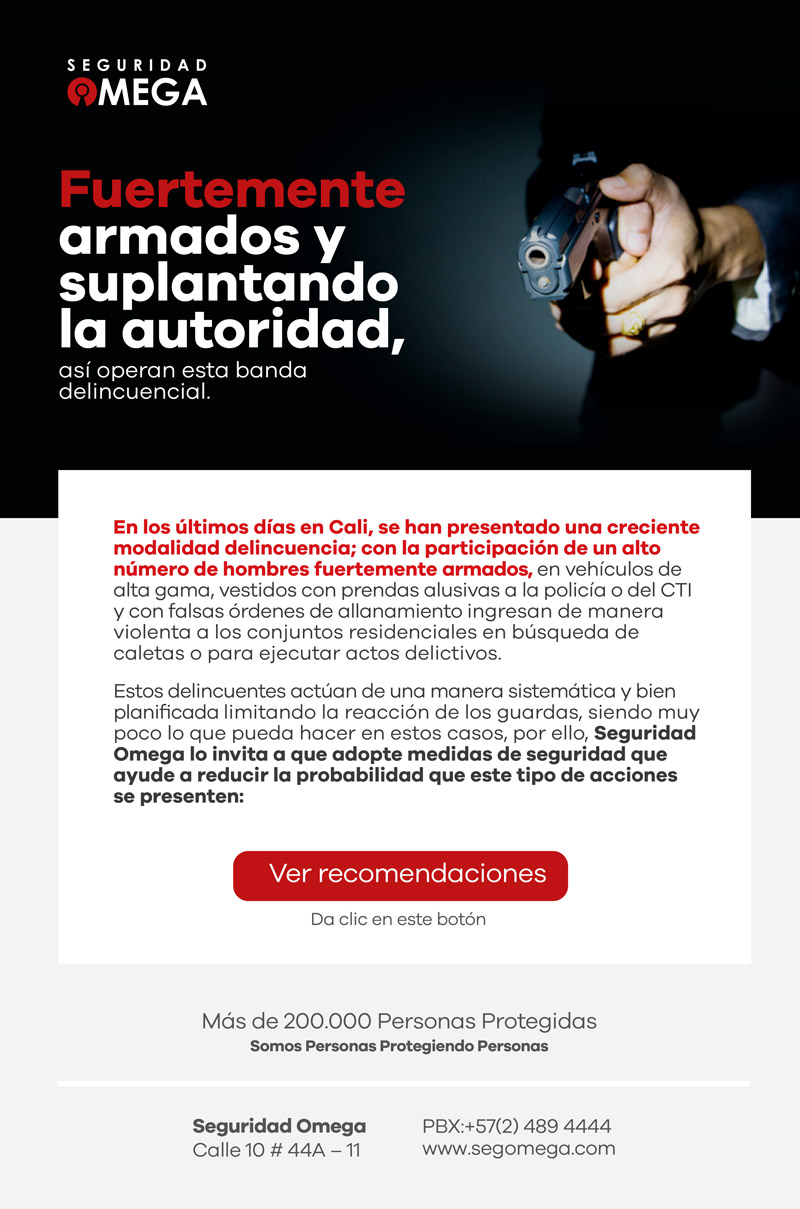 Fuertemente armados y suplantando la autoridad, así opera esta banda delincuencial.