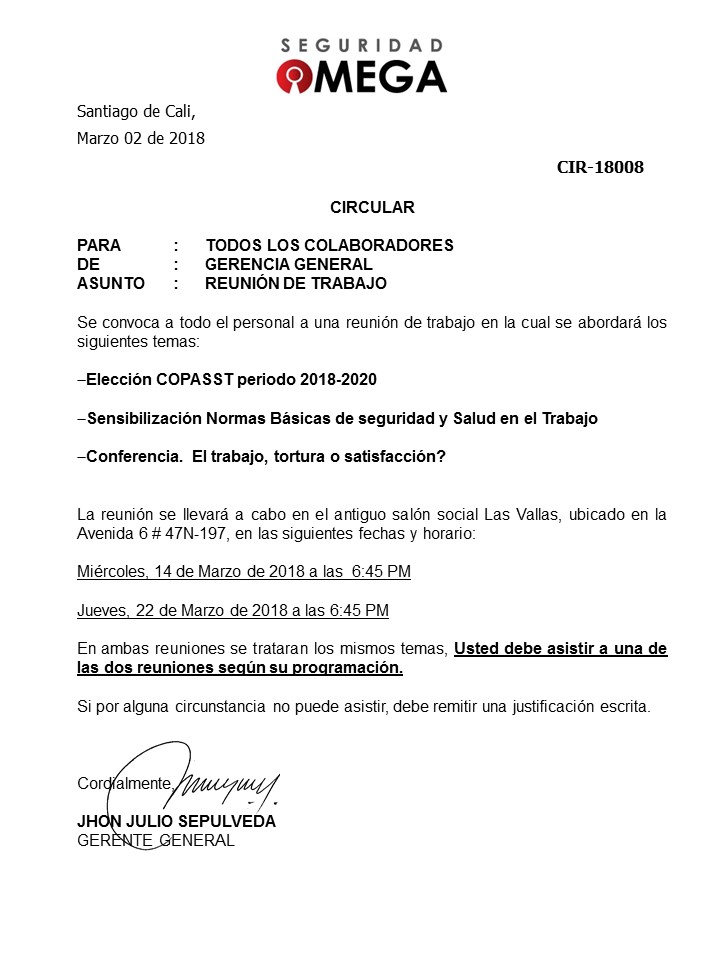 Seguridad Omega - Boletín de Seguridad Octubre 2016