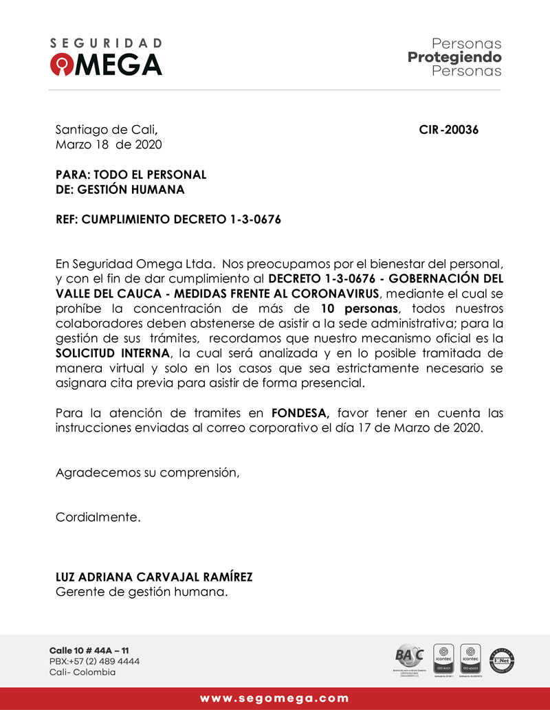 Importante - Comunicado Gestión Humana