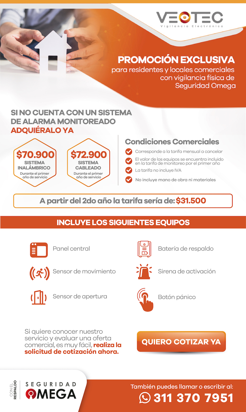 Es hora de tener una alarma en tu hogar o negocio - Promo exclusiva para clientes Omega