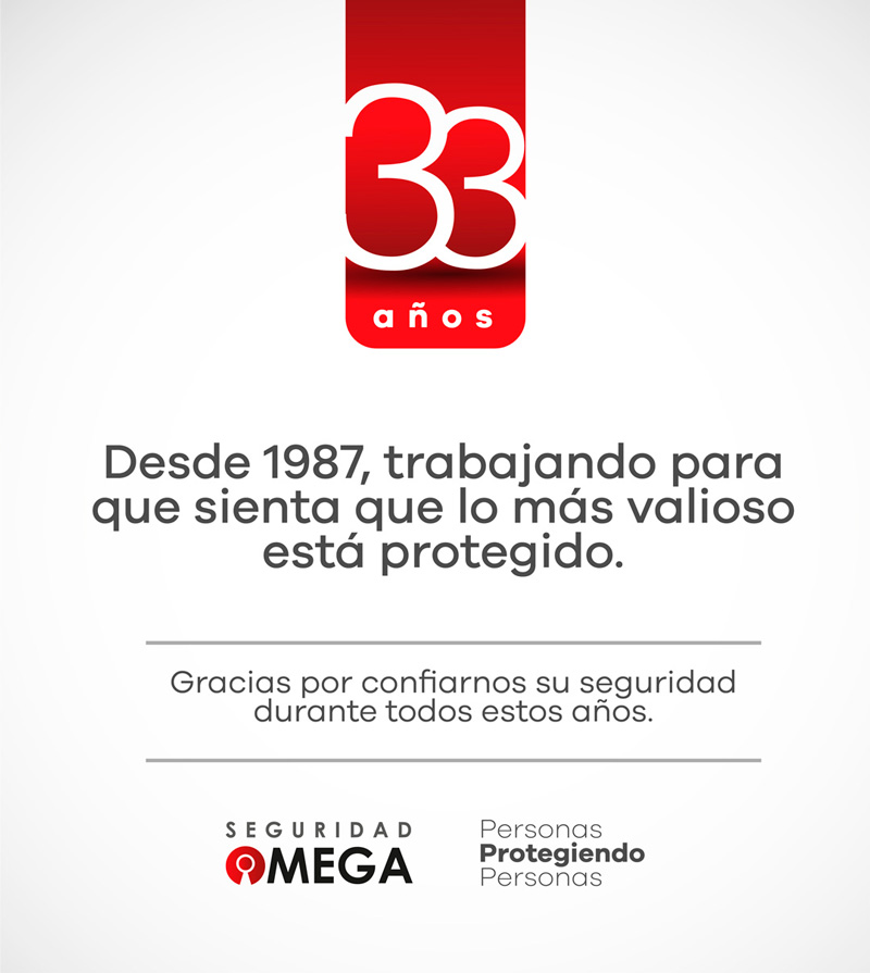 Hoy es nuestro aniversario, desde 1987 protegiendo personas.