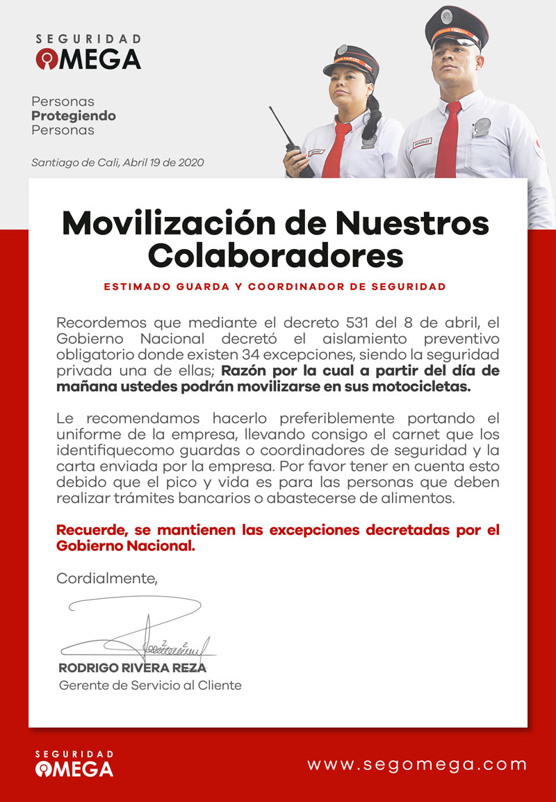 Movilización de nuestros colaboradores