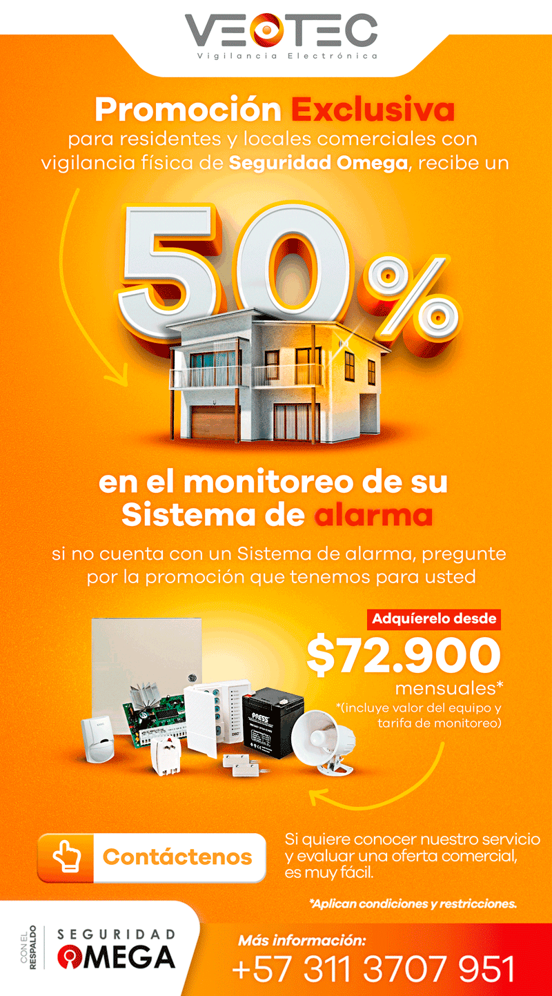 50% de descuento en el monitoreo de su sistema de alarmas