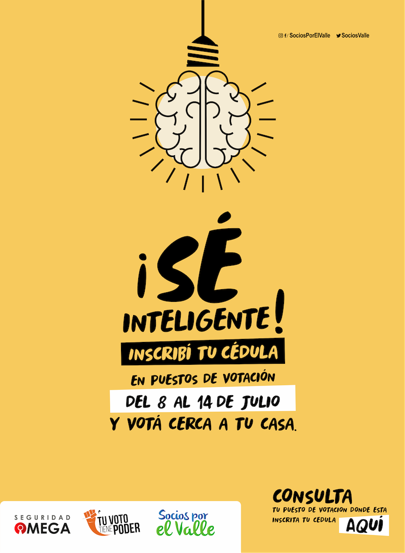 #InscribíTuCédula en el puesto de votación más cercano a tu lugar de residencia.
